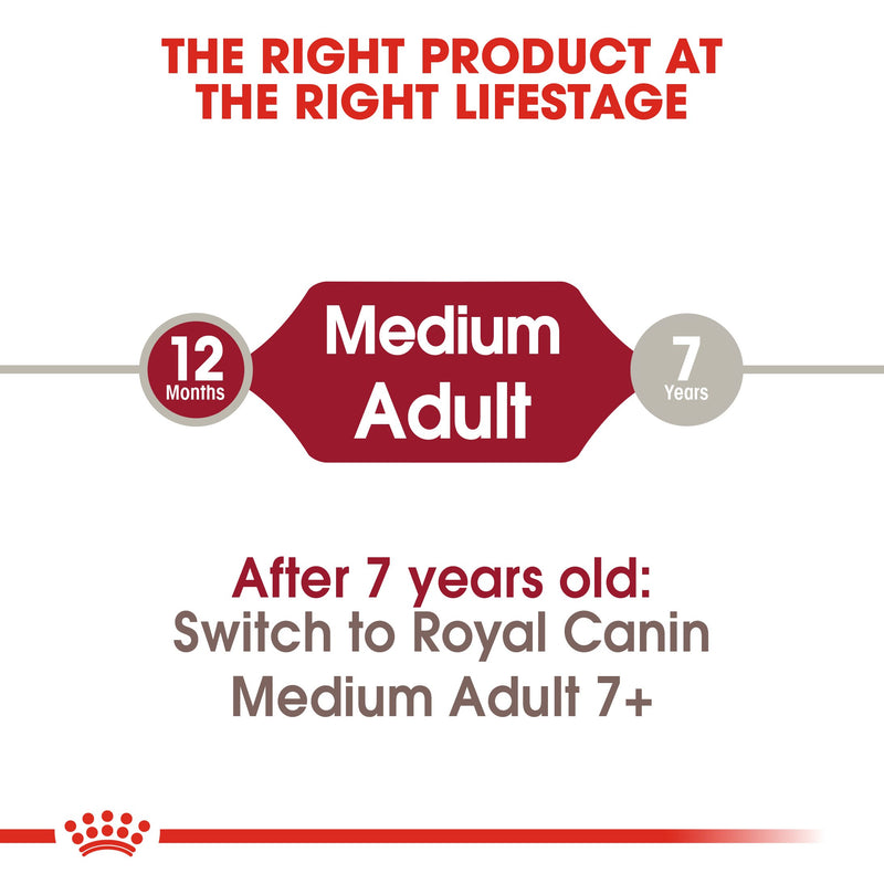 Royal Canin Medium Adult (15KG) - Dry food for medium dogs from 11 to 25 KG. From 12 months to 7 years - Amin Pet Shop
