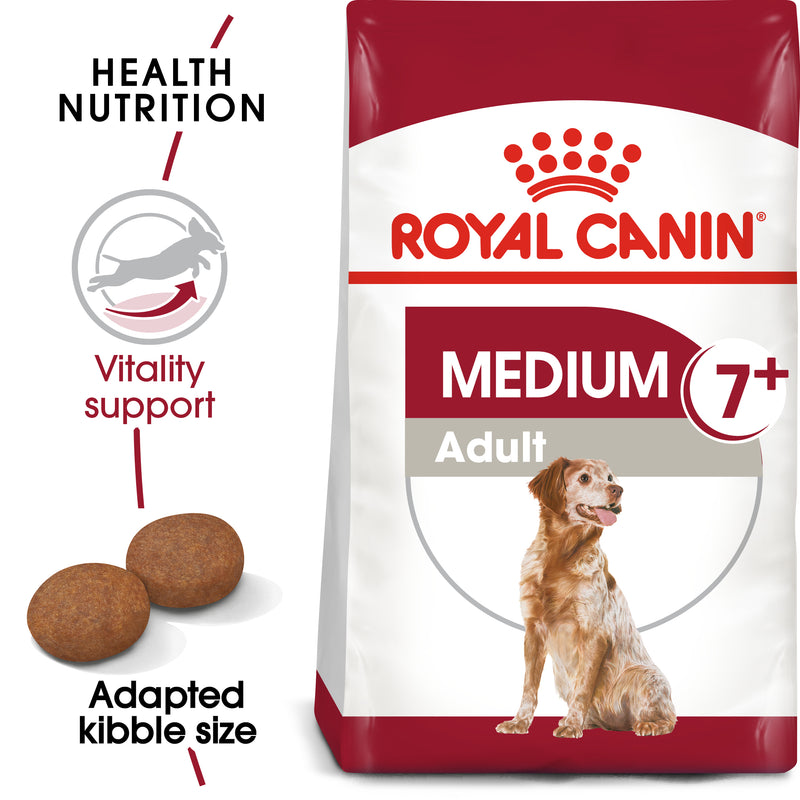 Royal Canin Medium Adult 7+ (4KG) - Dry food for medium dogs from 11 to 25 KG. from 7 to 10 years old