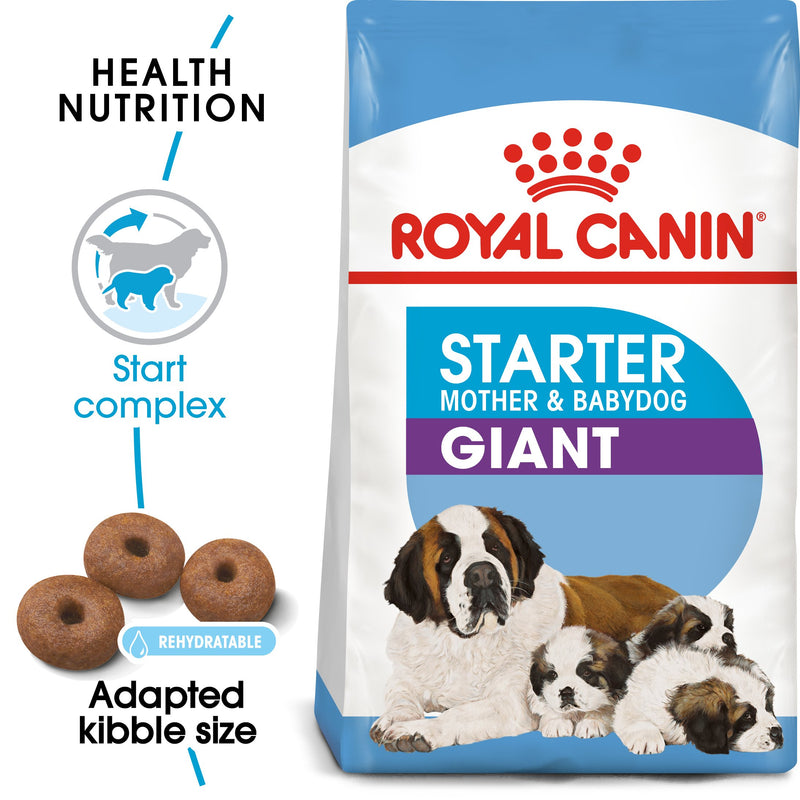 Royal Canin Giant Starter Mother & Babydog (4 KG) - Dry food for giant puppies. Adult weight from 45 KG and over - Mother during gestation and lactation - Weaning puppies up to 2 months - Amin Pet Shop