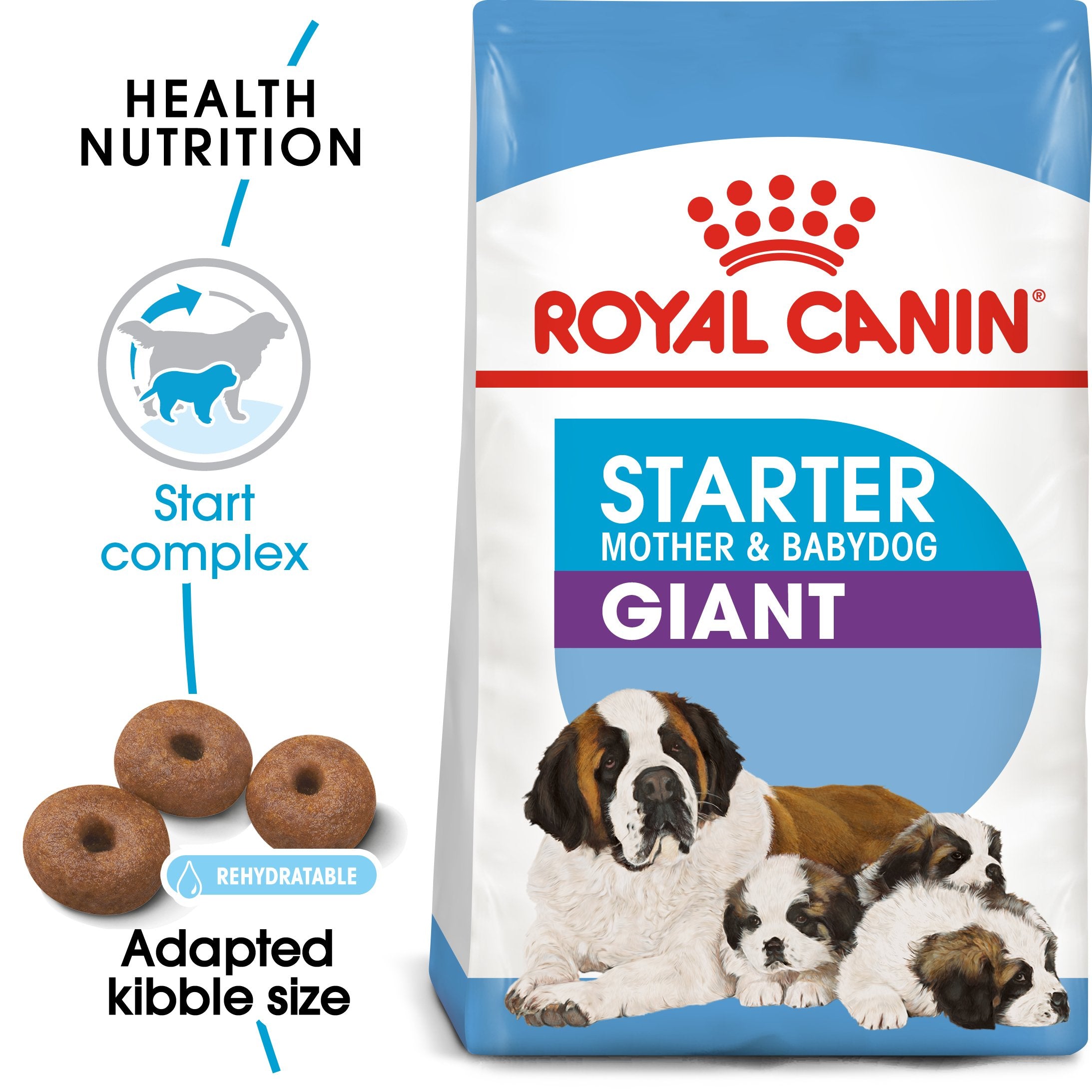 Royal Canin Giant Starter Mother & Babydog (15 KG) - Dry food for giant puppies. Adult weight from 45 KG and over - Mother during gestation and lactation - Weaning puppies up to 2 months - Amin Pet Shop