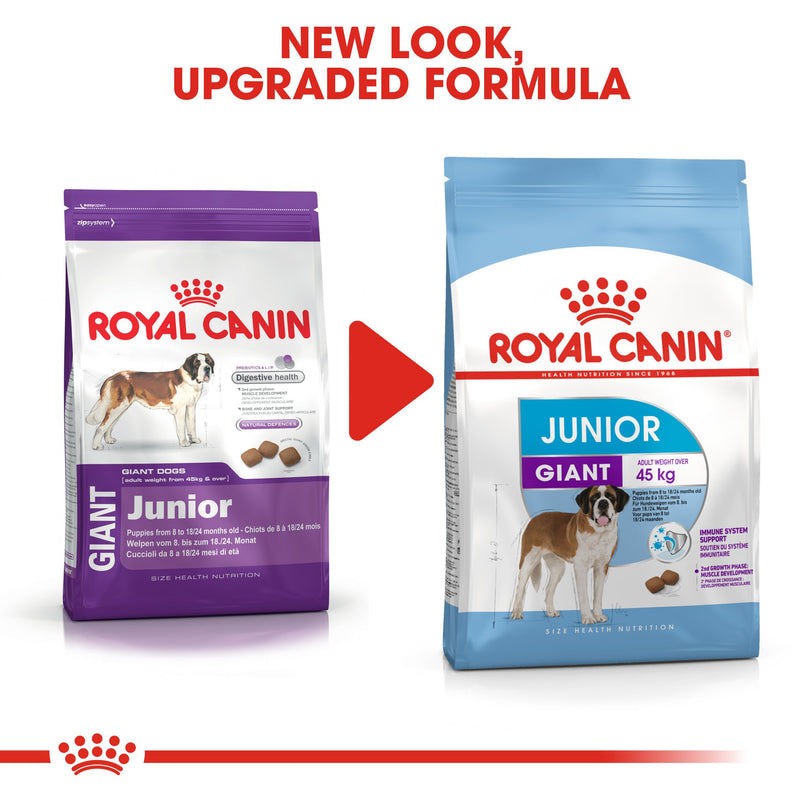 Royal Canin Giant Junior (15 KG) - Dry food for giant dogs - Adults weight from 45 KG and over - from 8 months to 18\24 months - Amin Pet Shop