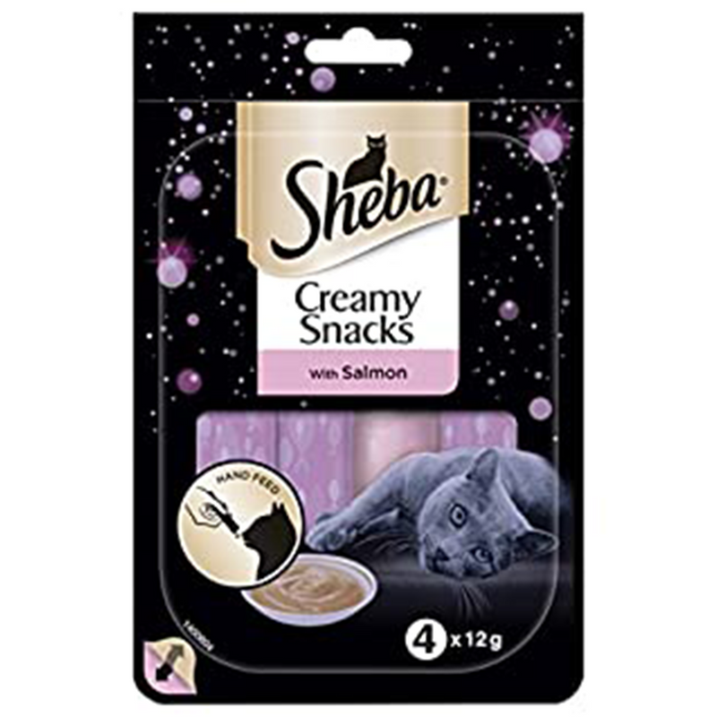 Sheba Creamy Snacks Cat Treats Salmon 4 x 12g