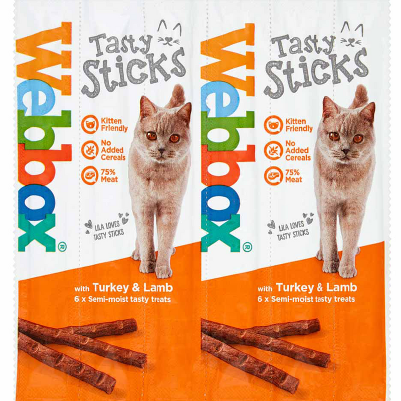 Webbox Tasty Sticks Turkey & Lamb Cat Treats