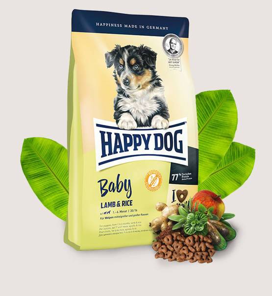 Happy Dog Baby Lamb & Rice - Dry dog food for puppies 4kg - Amin Pet Shop