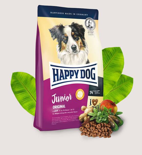 Happy Dog Junior Original - Dry dog food for puppies 10kg - Amin Pet Shop