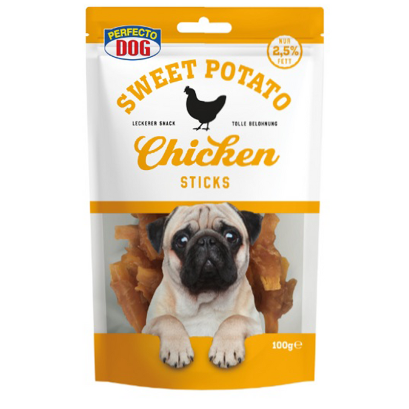 Perfecto Dog Sweet Potato Chicken Sticks 100g