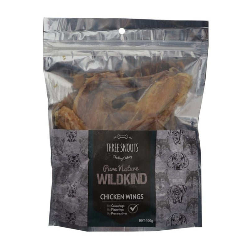 Three Snouts-Pure Nature WILDKIND Chicken Wings 100g - Amin Pet Shop