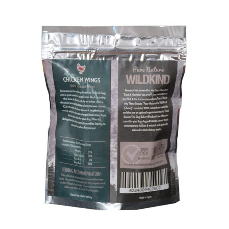 Three Snouts-Pure Nature WILDKIND Chicken Wings 100g - Amin Pet Shop