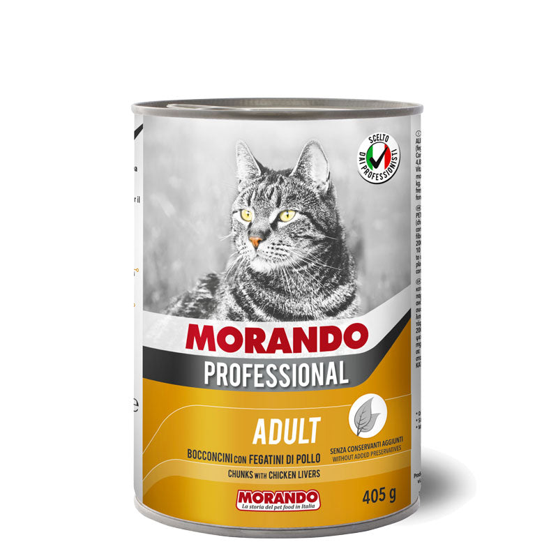 Morando Professional Cat  chunks with chicken livers 405g