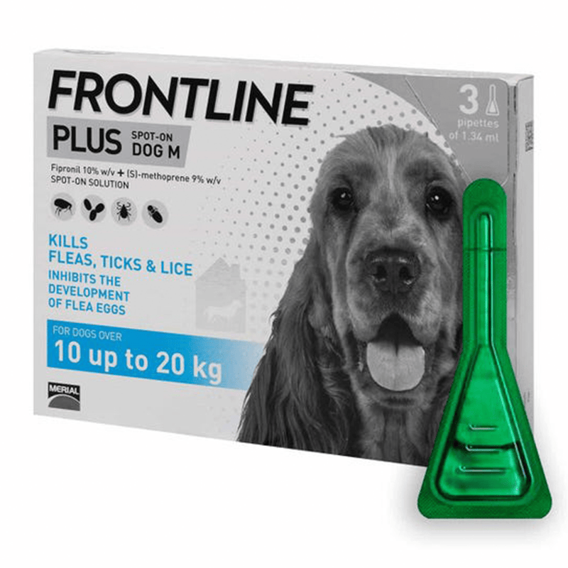 Frontline PLUS Spot On Medium Dog (10 up to 20kg) - 1 Pipette - Amin Pet Shop