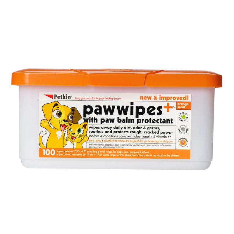 Petkin Paw Wipes - Orange