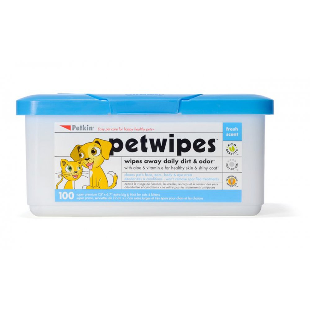 Petkin Pet Wipes - Blue