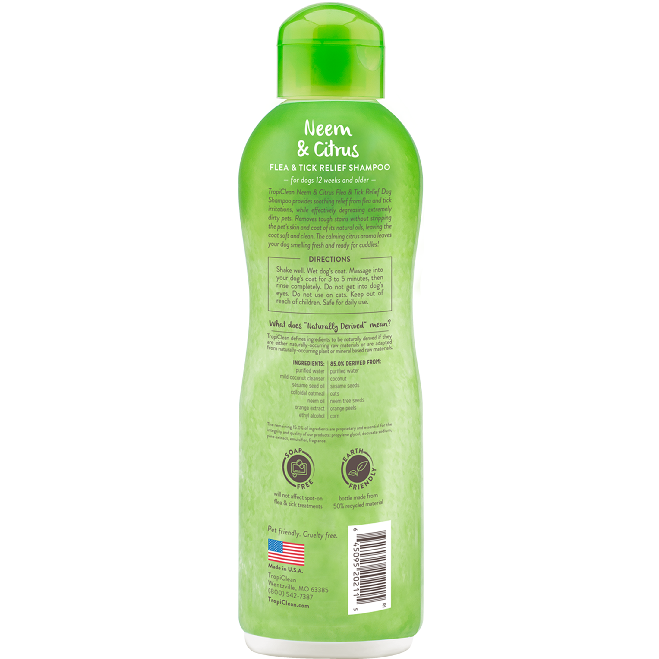 TROPICLEAN NEEM & CITRUS DOG SHAMPOO-592ml